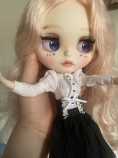 A Beautif Blythe Doll Hand Made Full Set Outfit + Dress + Shoes And Extra Hands 