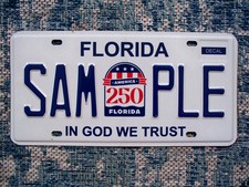 Florida 250 Anniversary America USA In God We...