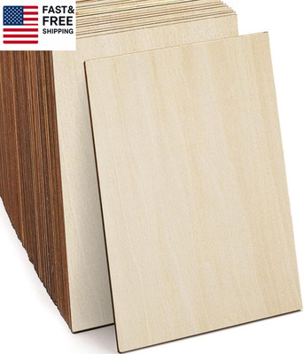 Unfinished Wood, 15 Pack Basswood Sheets for Crafts, Craft Wood Board for Ho