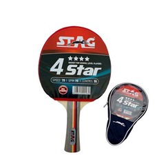 Stag 4 Star Table Tennis Racquet For Senior & Junior TT Player Multicolor AU