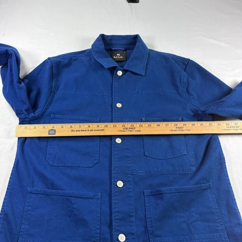 Paul Smith Chore Jacket Mens XL Blue Button Up Collared Trucker Coat  image 3