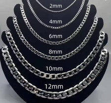 Herren Halskette Kette 2/4/6/8/10/12 mm 40- 75 cm Silber 925 Panzerkette Schmuck