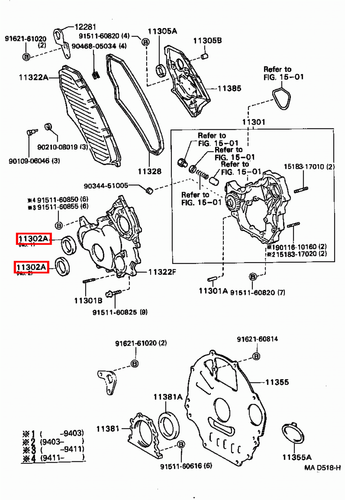 Genuine LandCruiser HDJ78 HDJ101 HDJ100 1HD Timing Cover Crankshaft Oil Seal - Picture 10 of 20