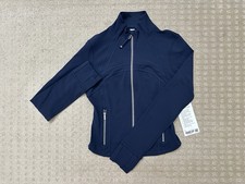 Lululemon Define Cropped Jacket Nulu. Color: True Navy/Mirror Silver. Size 6
