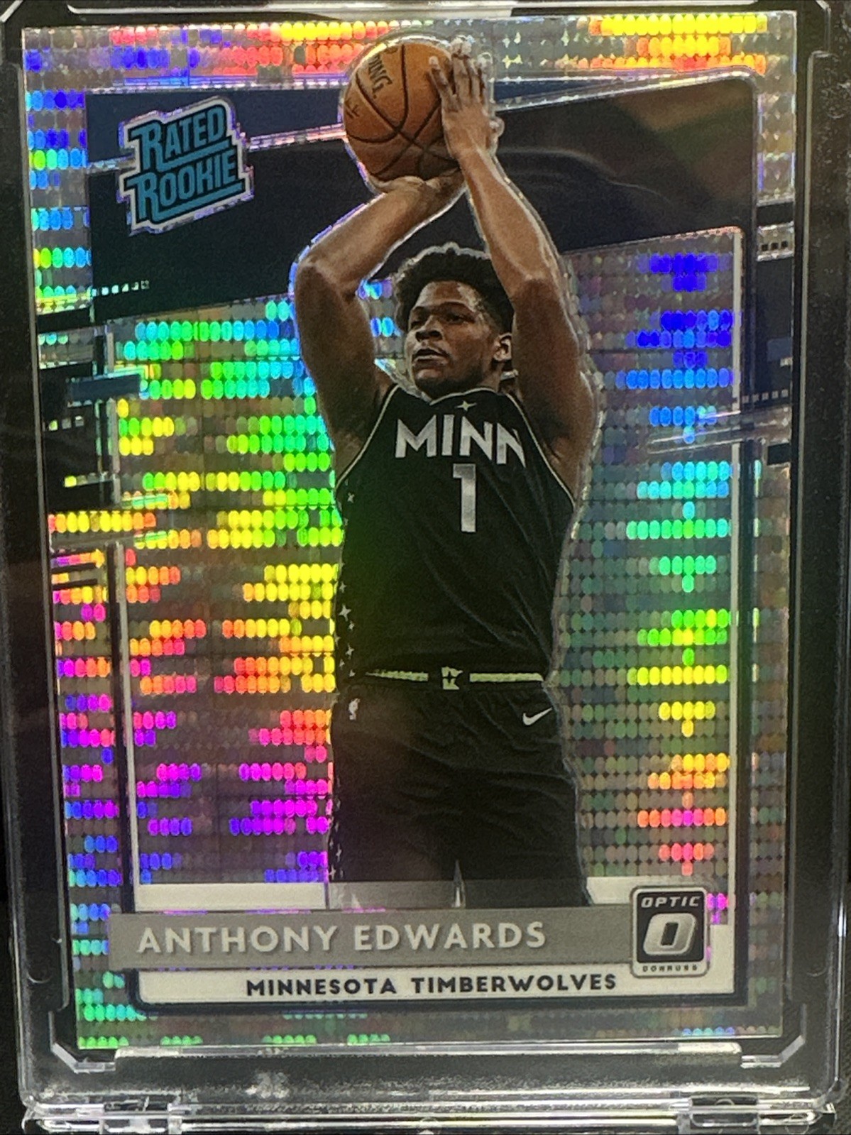 2020-21 Panini Donruss Optic Rated Rookie Anthony Edwards #151 Pulsar Prizm (RC)