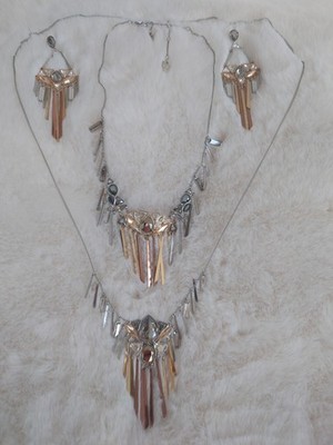 Swarovski Schmuck Set, Collier, Kette, Ohrringe, Neuwertig, Top Zustand
