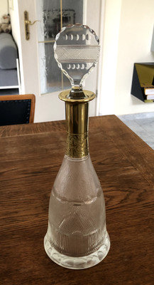 Original Moser Karaffe Splendid Kristall vergoldet mundgeblasen 70er Jahre