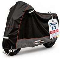Upgrade4cars Motorrad Abdeckplane Outdoor L - 245X105X125Cm, Schwarz