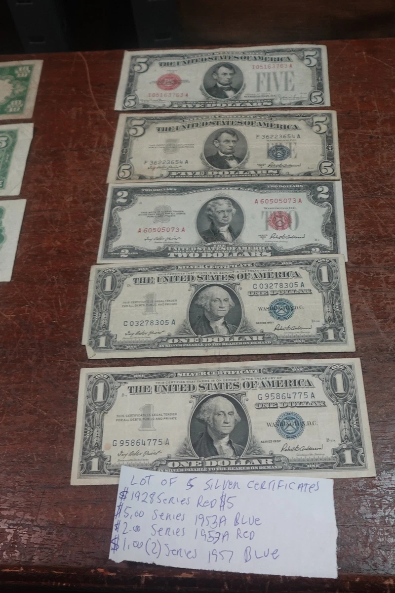 Circulated $5 1957 US Small Size Paper Money Notes for sale | eBay