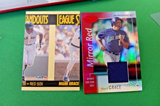 2002 MIRROR RED MArk GRACE JERSEY LEAF CERTIFIED #/150+ FREE MISCUT
