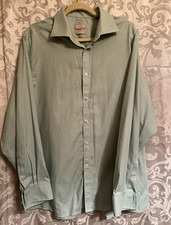Michael Kors Airsoft Cotton Regular Fit Green Dress Shirt 17.5 34/35