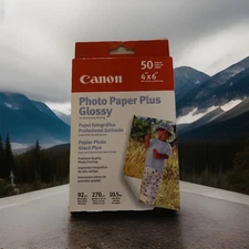Canon Photo Paper Plus Glossy 4x6” 50 Sheets High Quality Inkjet Printing New