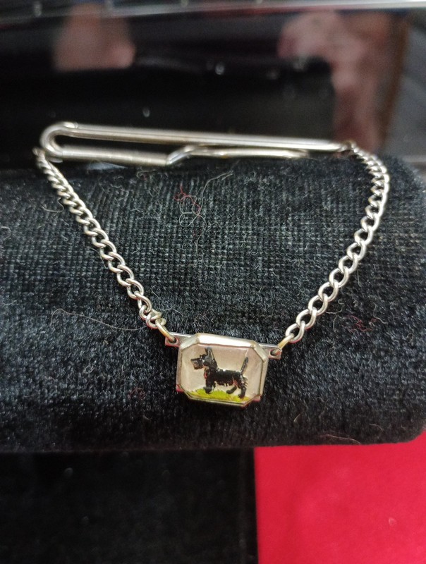 Vintage Scotty Dog TIE Clasp Bar