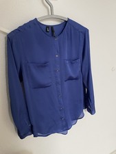 Neue Bluse, Firma, Mango, Größe 38, Farbe Blau Lila