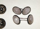 Antique Vtg Lot MENS JEWELRY~CUFF LINKS~TIE BARS Art Deco Guilloche~Swan Marks — photo 4