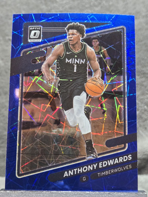 2021-22 Panini Donruss Optic - #83 Anthony Edwards - Blue Velocity (NM/M)