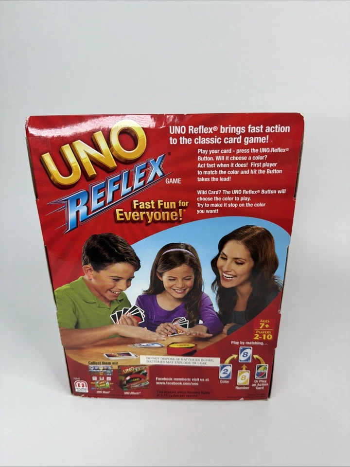 New UNO REFLEX Electronic Card Game ~ Race to Match the Colored Light NIB 2010 - Image 2 of 4