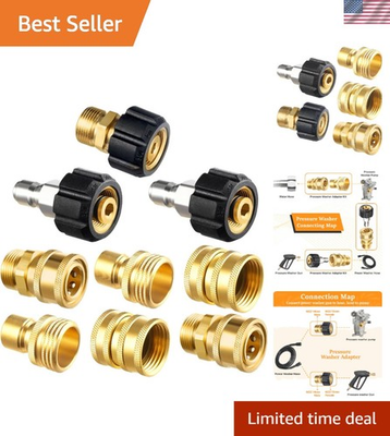 #ad #ad Quick Release Pressure Washer Fittings 9 Sets with Brass Construction $57.99
