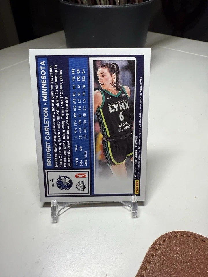 Bridget Carleton 2025 Donruss WNBA #4 Orange Laser 006/199 - Image 2 of 2