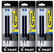 Pilot G2 Gel Ink Pen Refills 1.0Mm Bold Blue Pack Of 6 For Smooth Writing