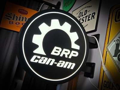 Can Am BRP 13   Pub Style Dual Side Light Up LED Sign Gas Station Pub Bar