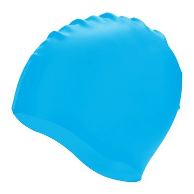 1-Pack Silicone Unisex Waterproof Swim Cap for Women & Men [Lake Blue]