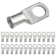 SELTERM 25pcs 2 AWG 1/2" Stud Marine Grade Tinned Copper Battery Cable Lugs, ...