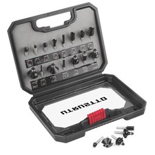 Router Bits 1/4 Inch Shank 15 Pieces, Tungsten Carbide 1/4" Router Bit Set wi...