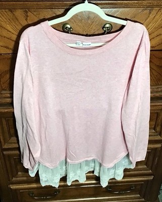 BodyFlirt Pink Sweater Size L