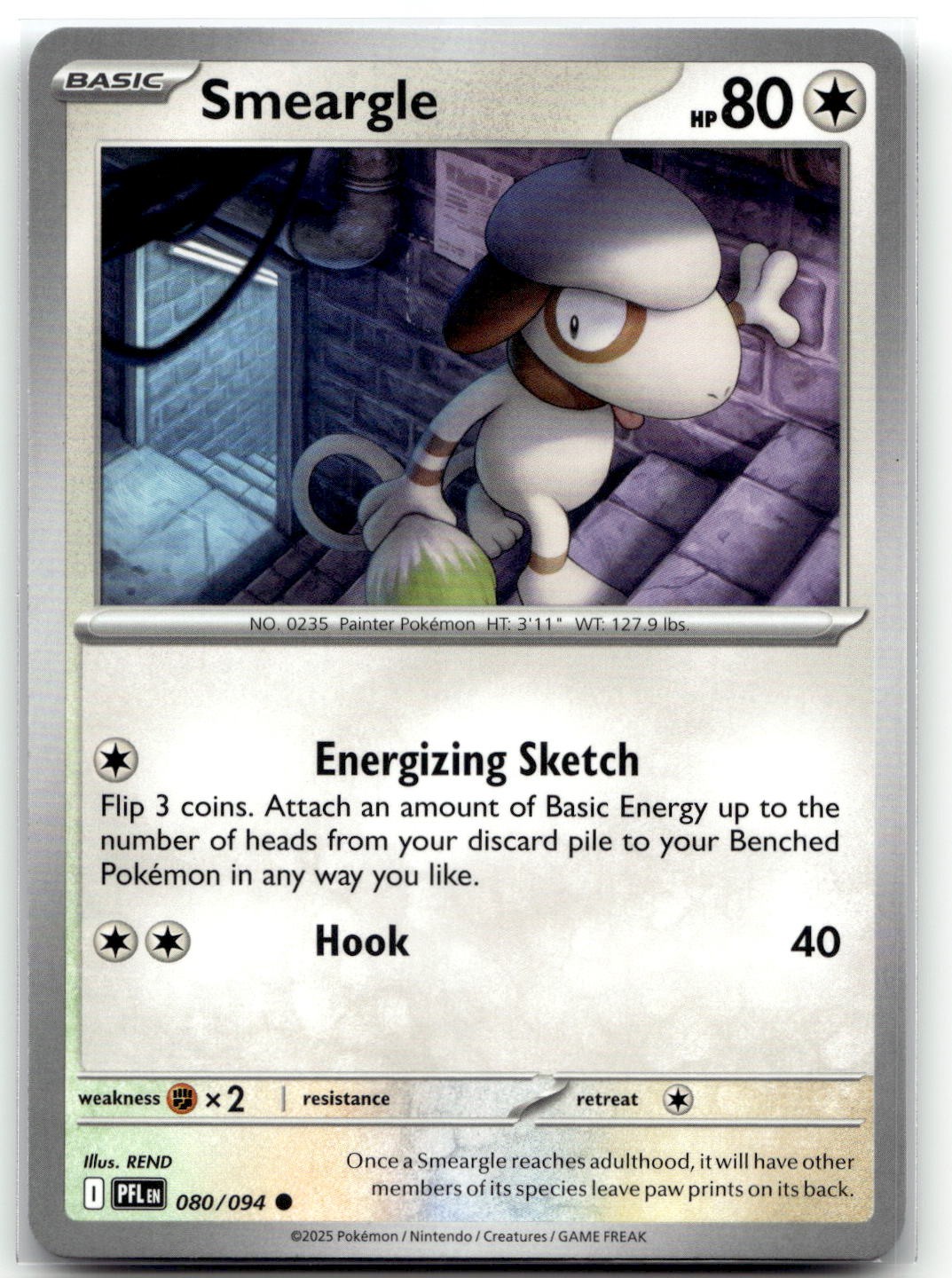 Smeargle 080/094 ME02: Phantasmal Flames Common Pokemon TCG NM