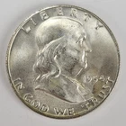 1954 D Franklin Half Dollar - Silver -  Uncirculated  Denver