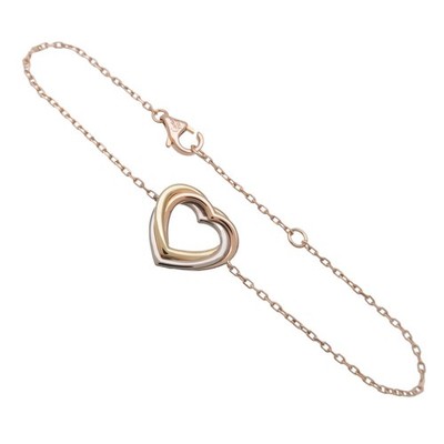 Cartier Trinity Herz Armband K18 750 Gelb/Weiß/Roségold echt gebraucht kostenloser Versand