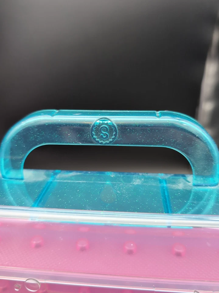 2 Shopkins 收藏箱存储粉色和蓝色 L👀K!  — 第 4/4 张图片