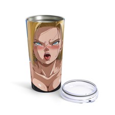 Dragonball Z Android 18 Waifu Vaso Taza Acero Inoxidable 20 OZ
