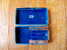 1960s Blue Hoffritz Safety Razor Box Made In Germany with Blade Cases