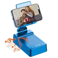 Multifunctional Cell Phone Stand with Wirelesstooth Speaker and Anti-Slip Blue