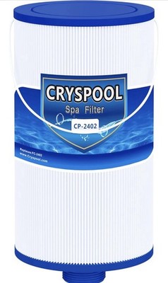 Cryspool 2402 Filter FC-2402, Free Flow and Lifesmart Hot Tub Filter, 1 1/2'' 
