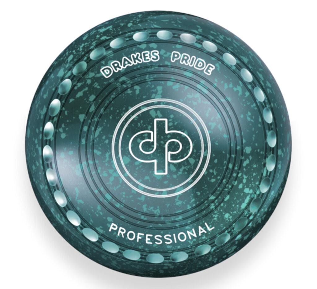Drakes Pride Professional bowls - Green / Green, Gripped, Size 3, Heavy (UK)