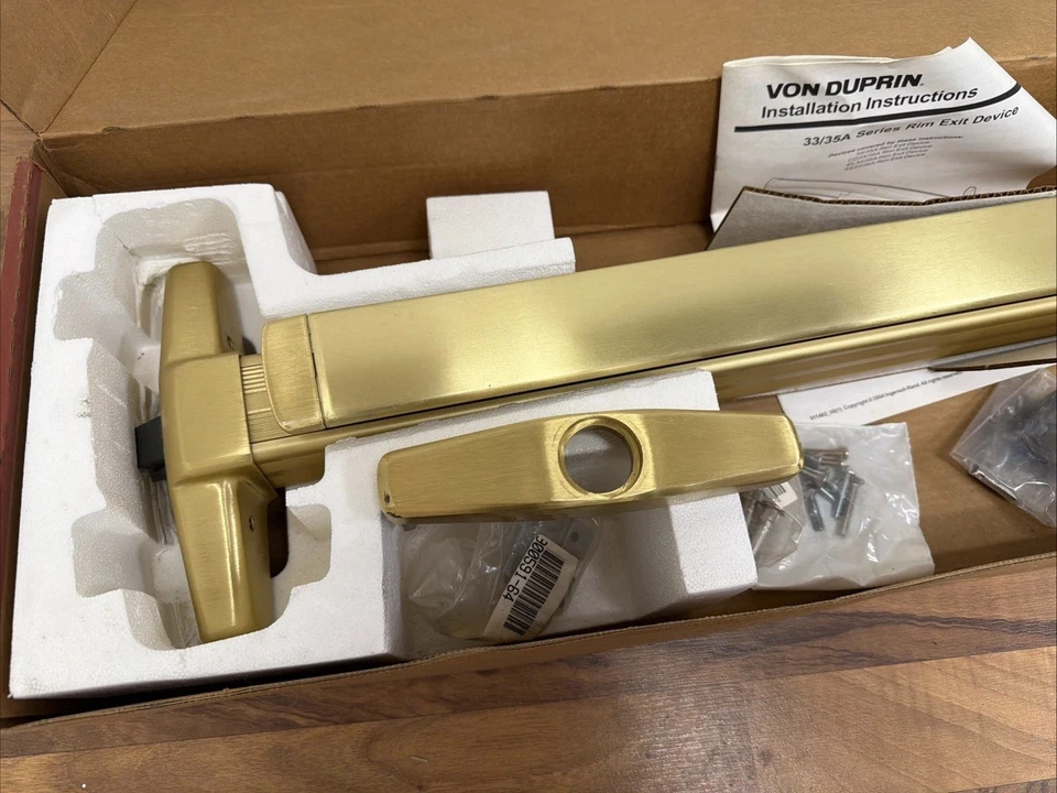 Von Duprin 33 Exit Device Solid Brass / Gold - Image 2 of 4