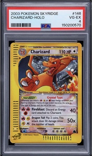 2003 Pokemon SKYRIDGE CHARIZARD-Holo #146 PSA 4 (Clean)