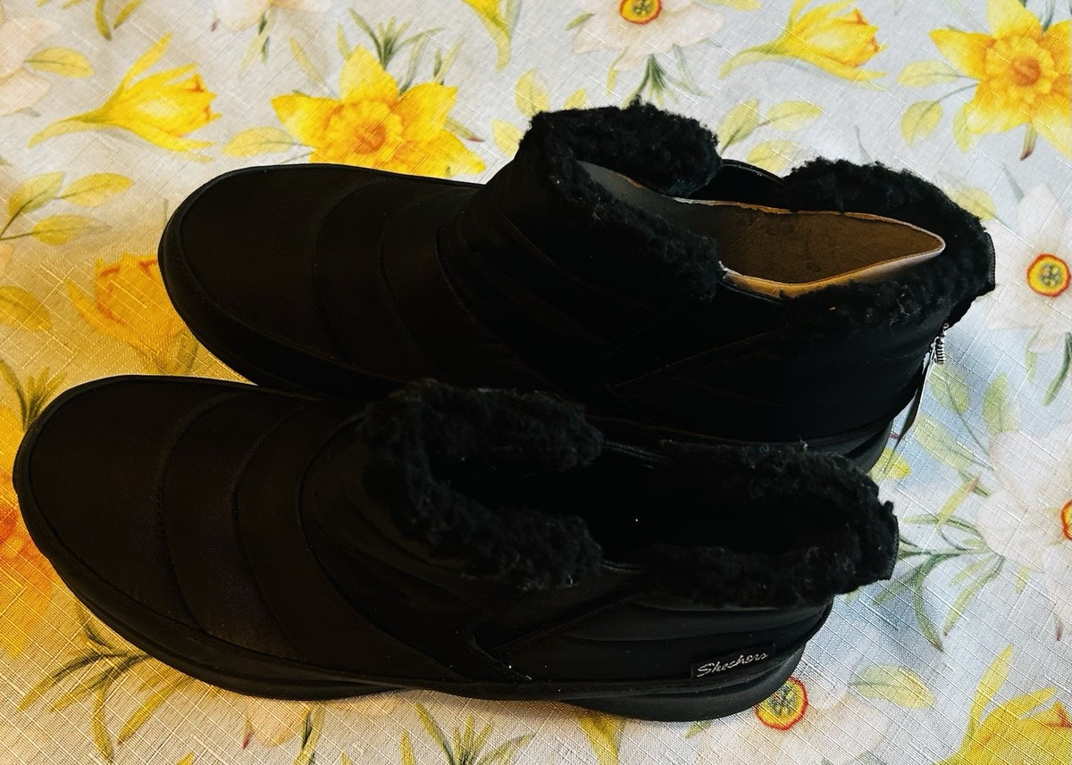 New Size Women's Skechers Shawty Ultra Flex Boots Black