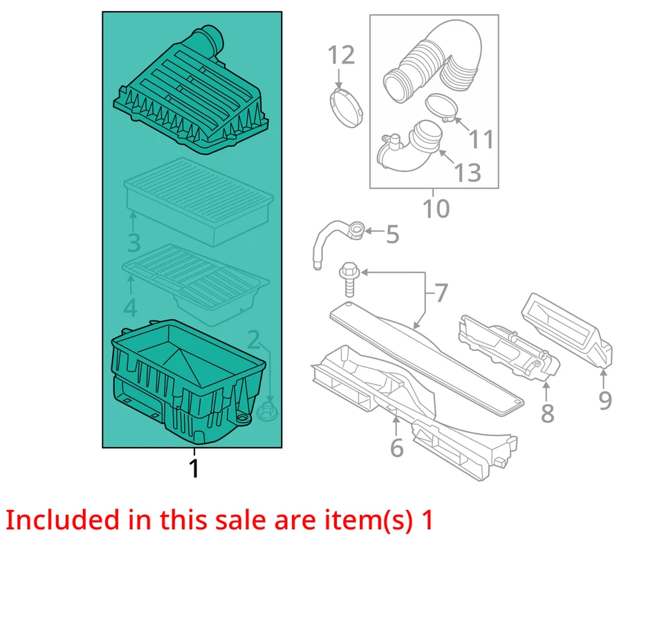 Purificador de aire VIN E quinto dígito compatible con 15-20 AUDI A3 190997 Foto 3 de 4