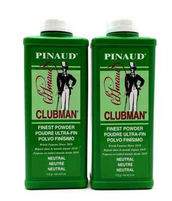Clubman Pinaud Talkum weißes Pulver Talkumpuder 9oz - 2 PACKUNGEN MENGE