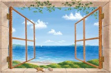 Ceramic Backsplash Tile Mural Beach Scene Seaside Ocean - Beach Dreaming