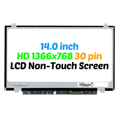 14.0'' Screen for Dell Vostro P75G P75G001 LCD Display 30 pin 1366*768 Non-Touch