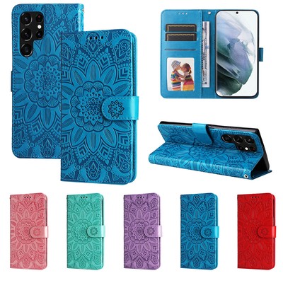 Für Samsung Galaxy S22 S21 S20 S10 S9 S8 Wallet Leder Magnet Flip Case Hülle