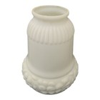 Vintage Floral Embossed Sconce Light Shade Globe White Glass 2 " Fitter