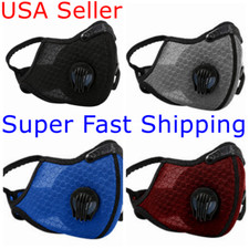 ⭐⭐⭐Face Mask Mesh Cover Dual Valves Covering Washable Reusable with PM2.5 Filter