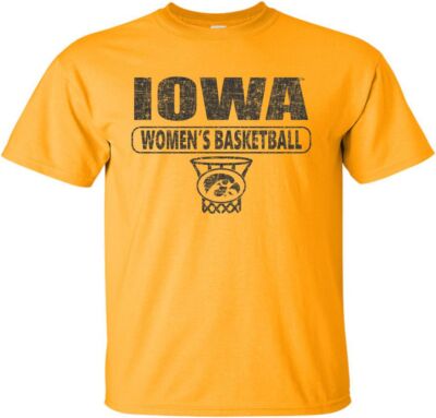 Iowa Hawkeyes Oval Women's Basketball Gold t-shirt