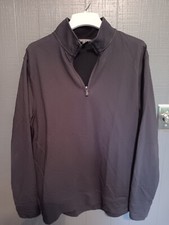 Van Heusen 1/4 Quarter Zip Flex Pullover Mens XL Long Sleeve Pullover Black